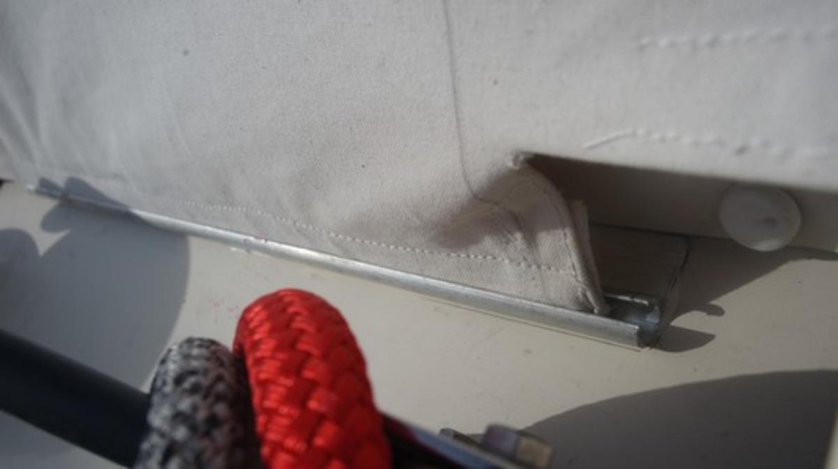 a sailboat dodger to protect it from rain