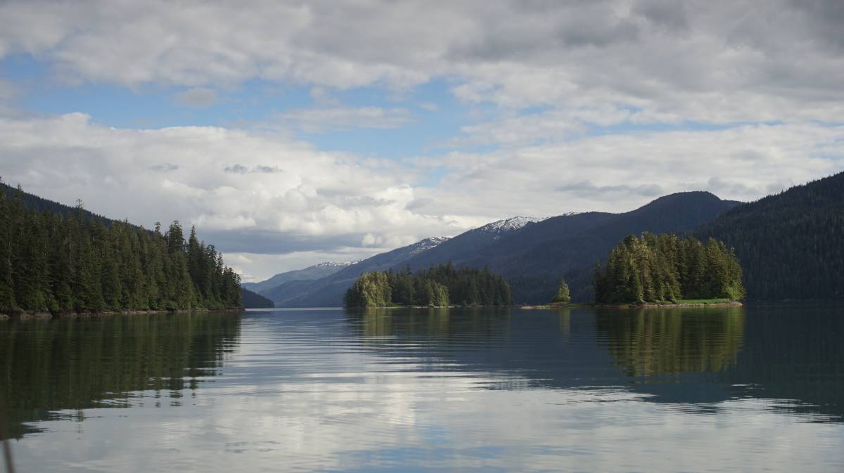 the entrance to berg bay with some islets
