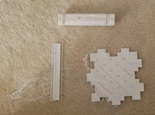 Here are the failed prints. I terminated them mid-way, as they started to shift on the build plate.