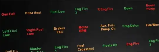 Annunciator Panel example without the panels being turned into MX switch keycaps