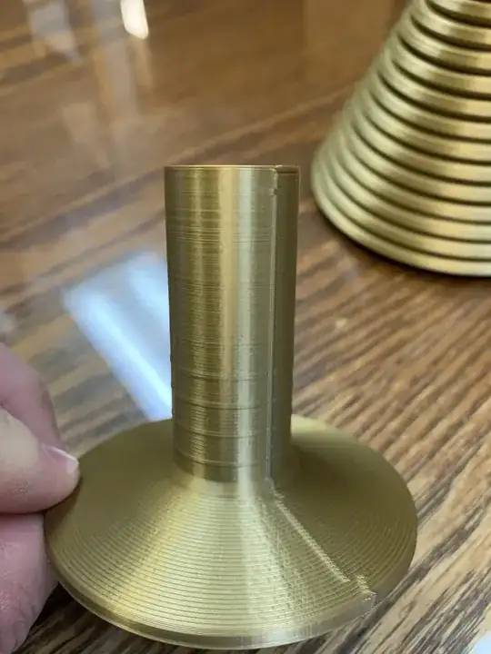 Photo of horizontal bulges on the base of Christmas tree