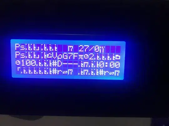 LCD weird data