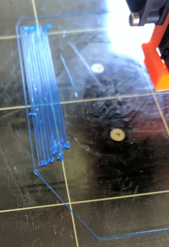 Photograph of first printed layer