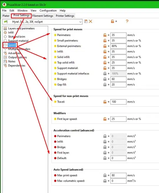 Changing Speed in Prusa