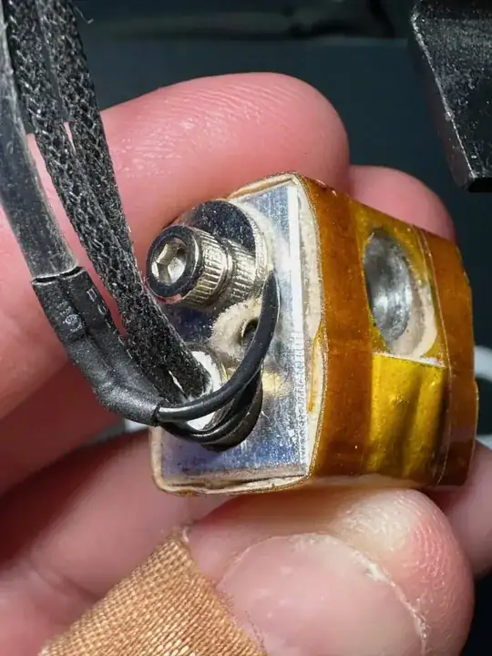 thermistor connection on the hotend