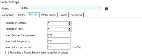 Repetier GUI: Extruder Tab