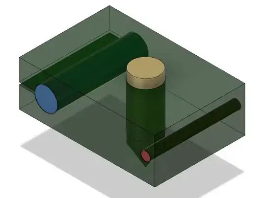Mock up of a hotend assembly