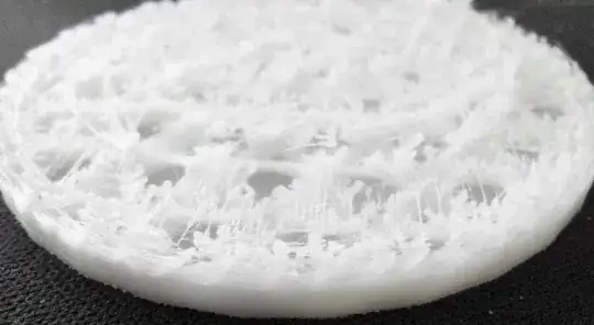 Side view of the badly printed model Side view of the badly printed model