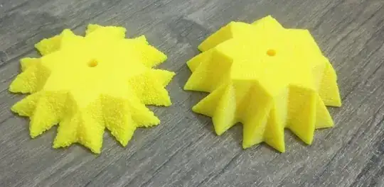 on the left is printed after changing step/mm from 4000 to 2000 (almost correct height) and on the right is printed with 4000 step/mm twice as tall!