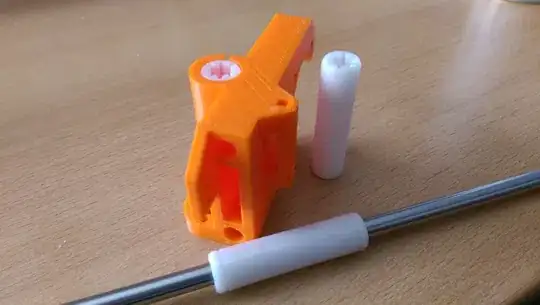 Prusa clone X-axis mount with inserted custom bearing