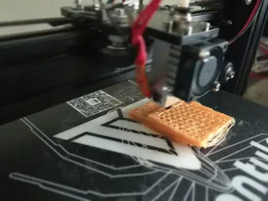 Prusa i3 MK3 printer with a spool of filament above it, the filament fed directly into the top of the X carriage