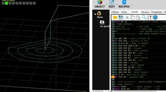 Screenshot of Rendering and Gcode
