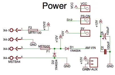 RAMPS 1.4 schematic - power input section