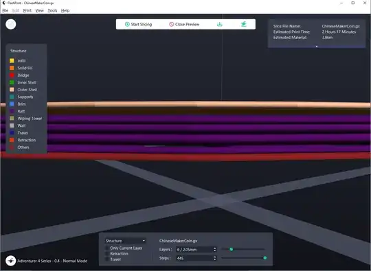 Second Layer of model print Second Layer of model print