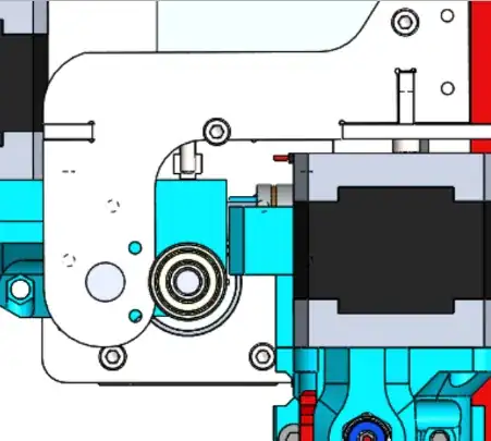 Close up of P3Steel Z axis top bracket
