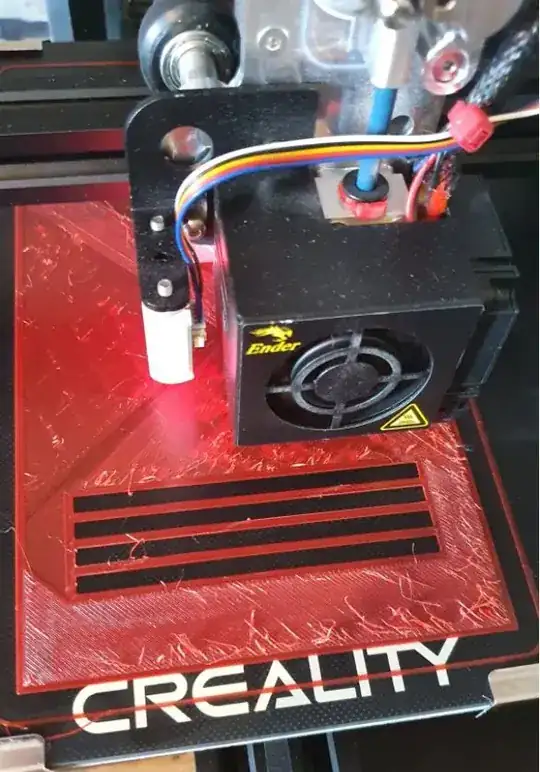 Mid-print model with blobbing/scuffing printing errors Mid-print model with blobbing/scuffing printing errors