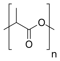 Structural formula of PLA
