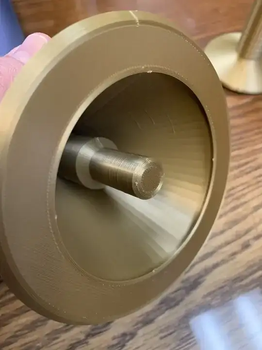 Photo of the inside of the top part of Christmas tree