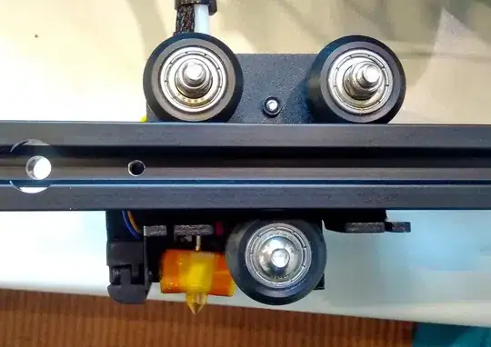 Ender-3 carriage with skew nozzle
