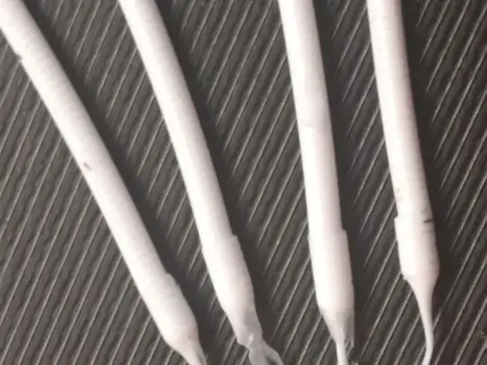 Thicker part of the filament Thicker part of the filament