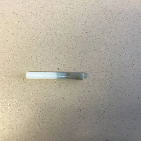 Location of heat-break on used tube.