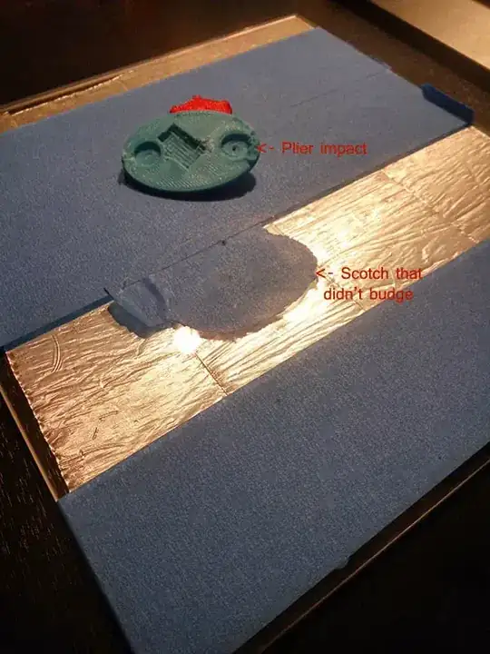 Print damaged by impact Print damaged by impact