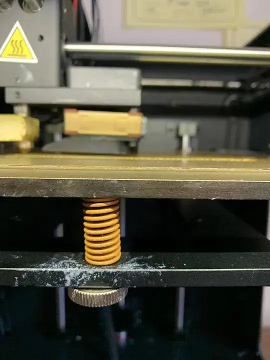 Glass buildplate on top of aluminum bed, covered with PEI Glass buildplate on top of aluminum bed, covered with PEI