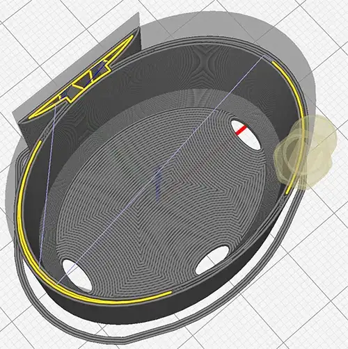 Cura travel lines single layer