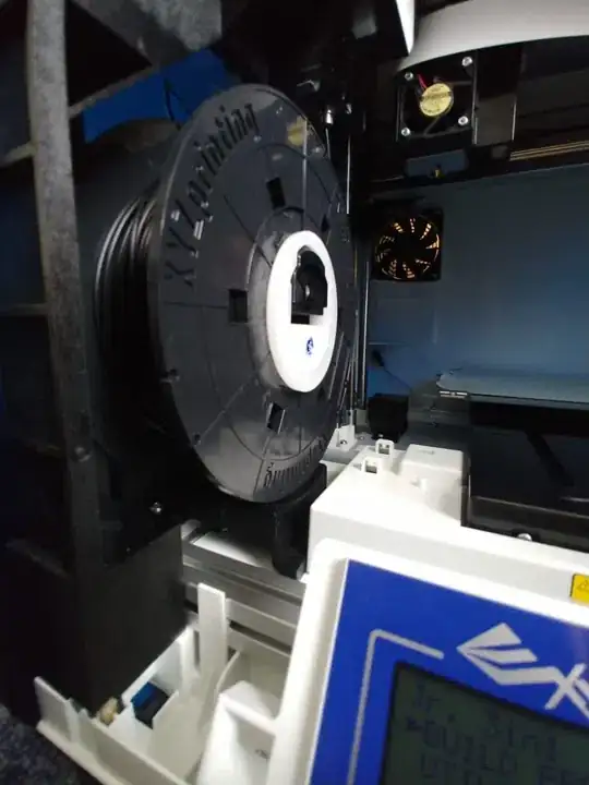 This is how the cartridge is sitting inside the printer housing