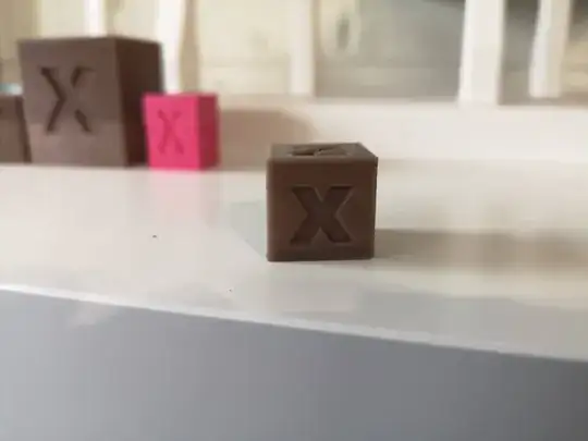 Printed calibration cube after firmware change Printed calibration cube after firmware change