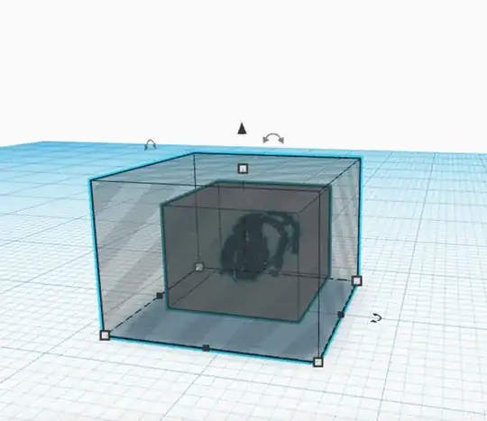 Hollowed mold, solid, and 3D model that is part of the hollowed mold Hollowed mold, solid, and 3D model that is part of the hollowed mold