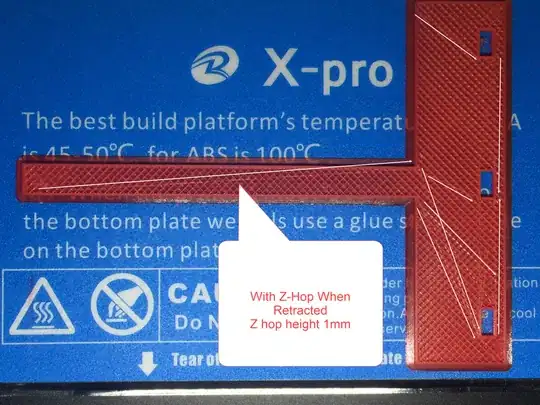 With Z-Hop When Retracted = enabled, hop height 1mm