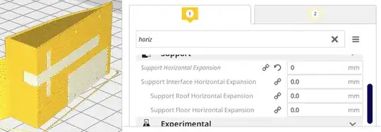 Print with PVA support and Support horizontal expansion of 0