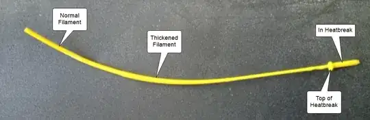 Filament from the Hotend