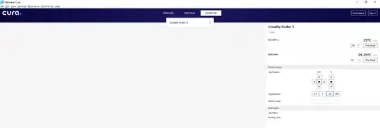 Cura GUI: Monitor Interface