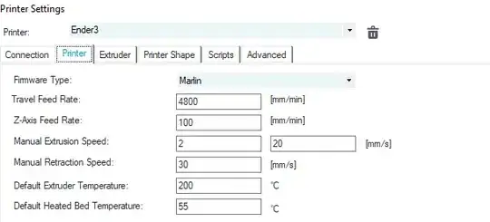 Repetier GUI: Printer Tab