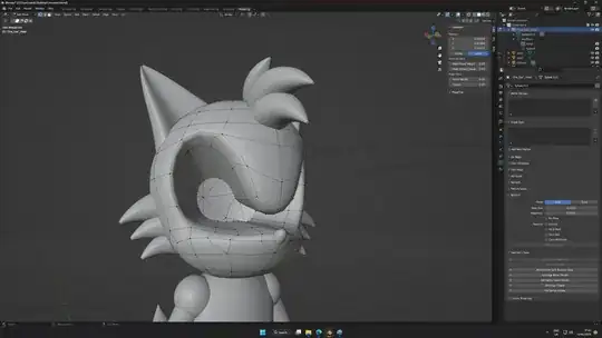Screenshot of the same 3D model in Blender with modifications Screenshot of the same 3D model in Blender with modifications