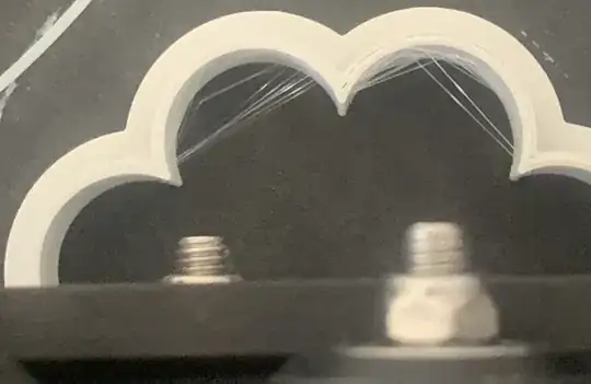 3D print showing stringing