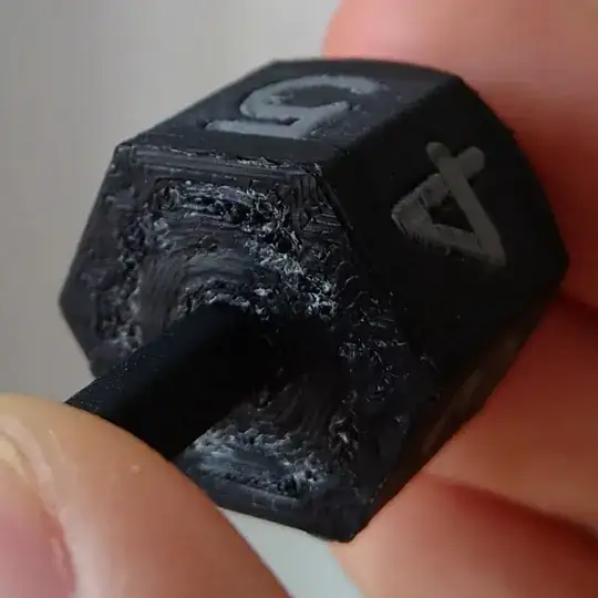 Actual printed model with printing errors Actual printed model with printing errors