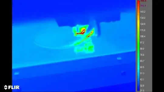 a thermal image of a 3D print
