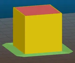 A brim in Slic3r (green)