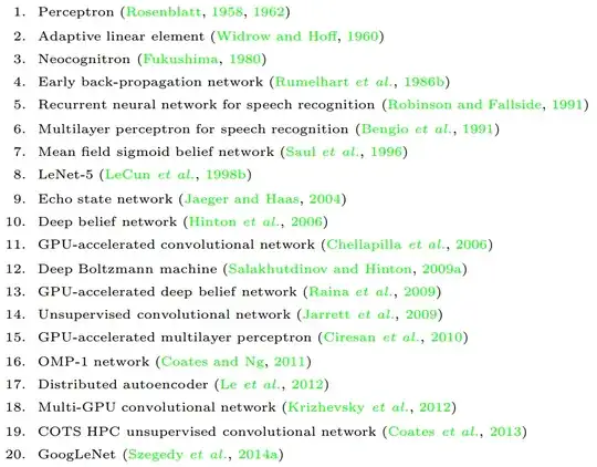 Neural networks referred to in image above