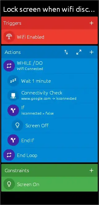 Lock screen if no internet macro