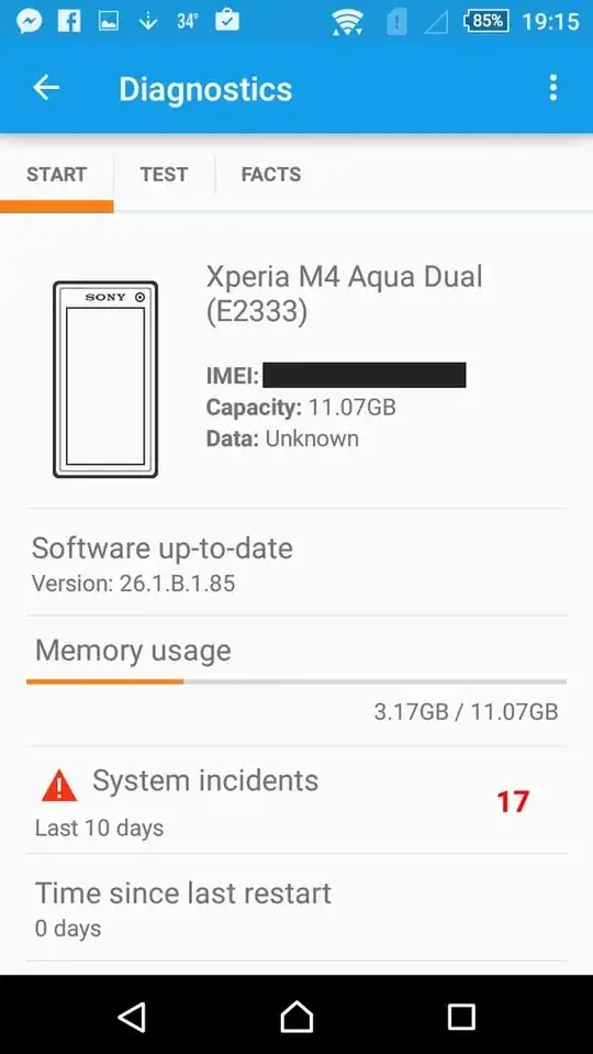 diagnostic section under about my phone settings