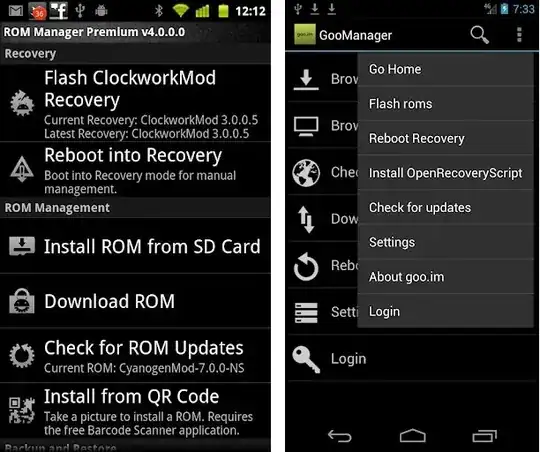 Rom Manager and Go Manager Print Screen