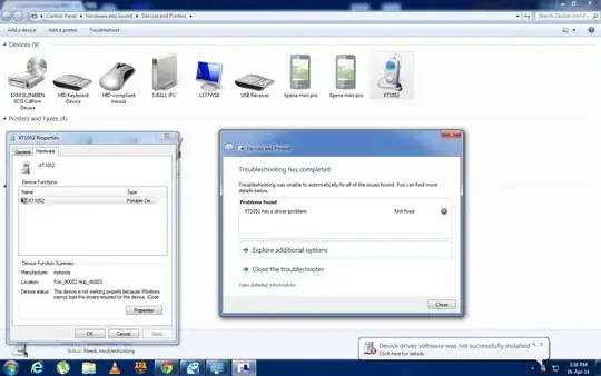 Here's the snapshot of the errors