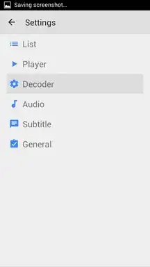 select the Decoder settings
