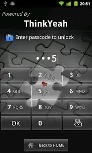 Unlock screen Unlock screen