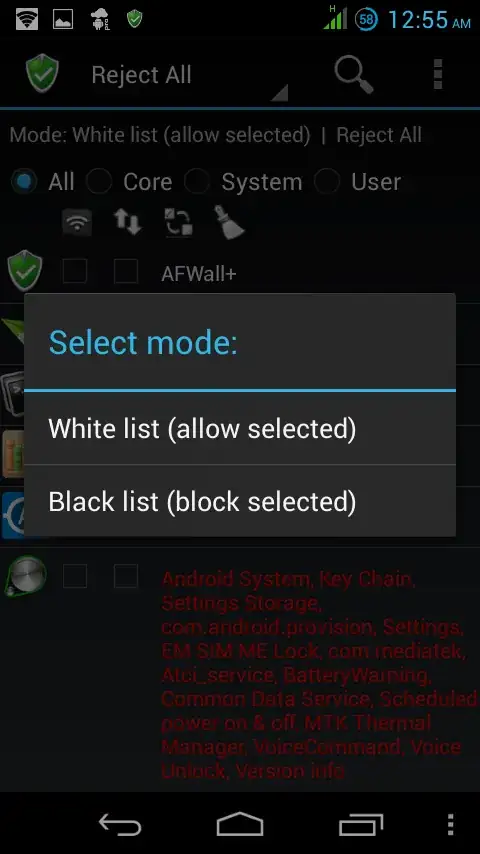 IMG: Select Black List