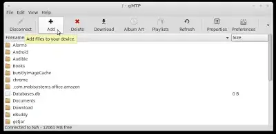 gMTP add a file
